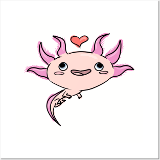 Friendly Axolotl Posters and Art